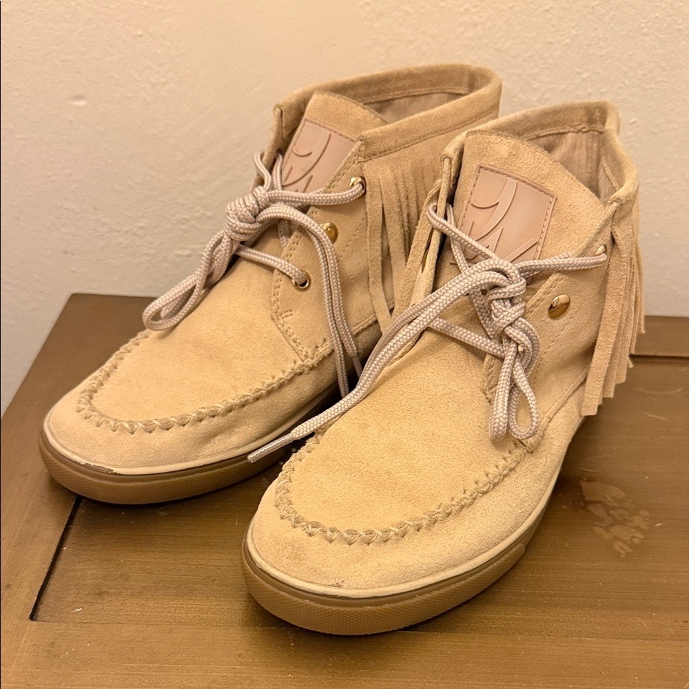 Nine West Tan Suede Moccasins/Boots